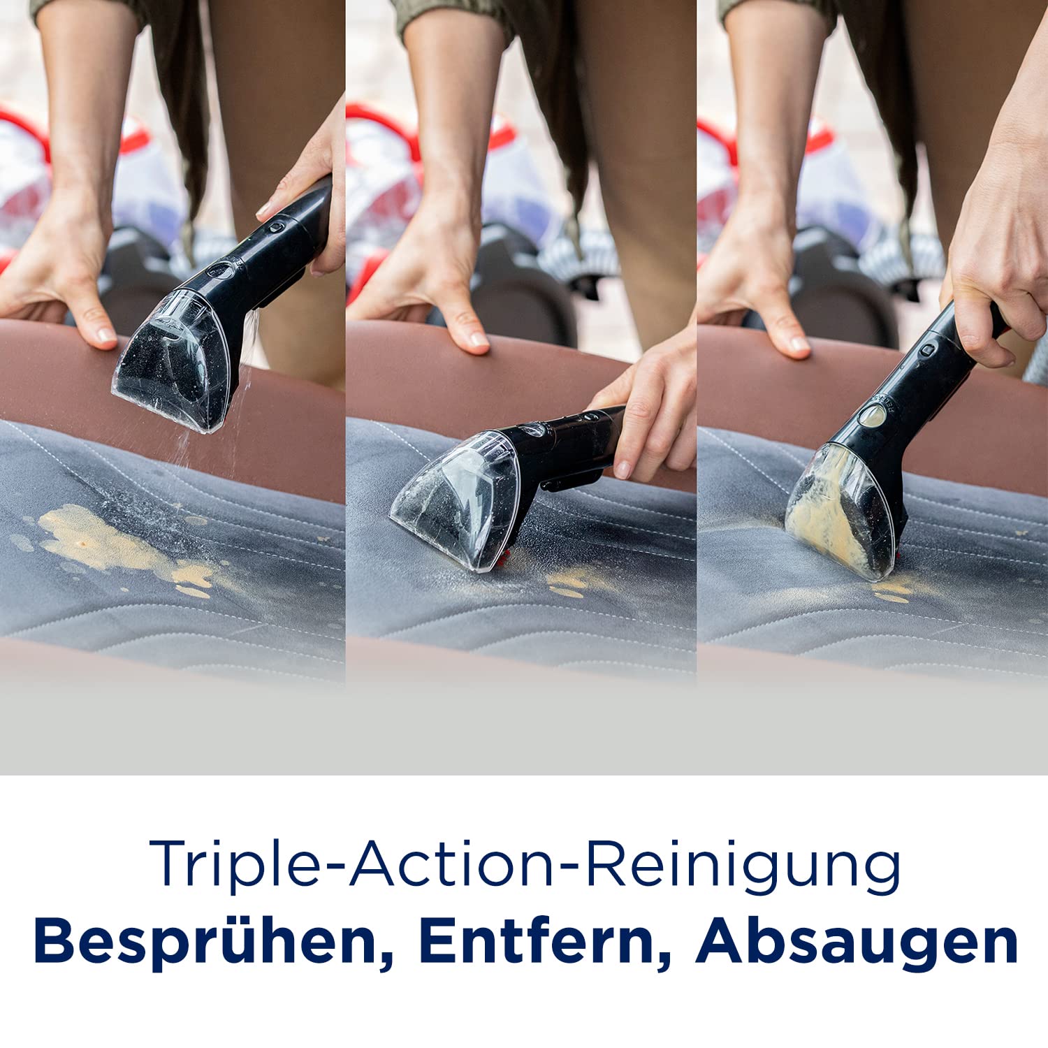 BISSELL MultiClean Spot&Stain | Mehrflächenreiniger für Teppiche, Polster, Treppen und Autos | Inklusive Formel und Zubehör | 330 W, 74 dB | BISSELL 4720 M