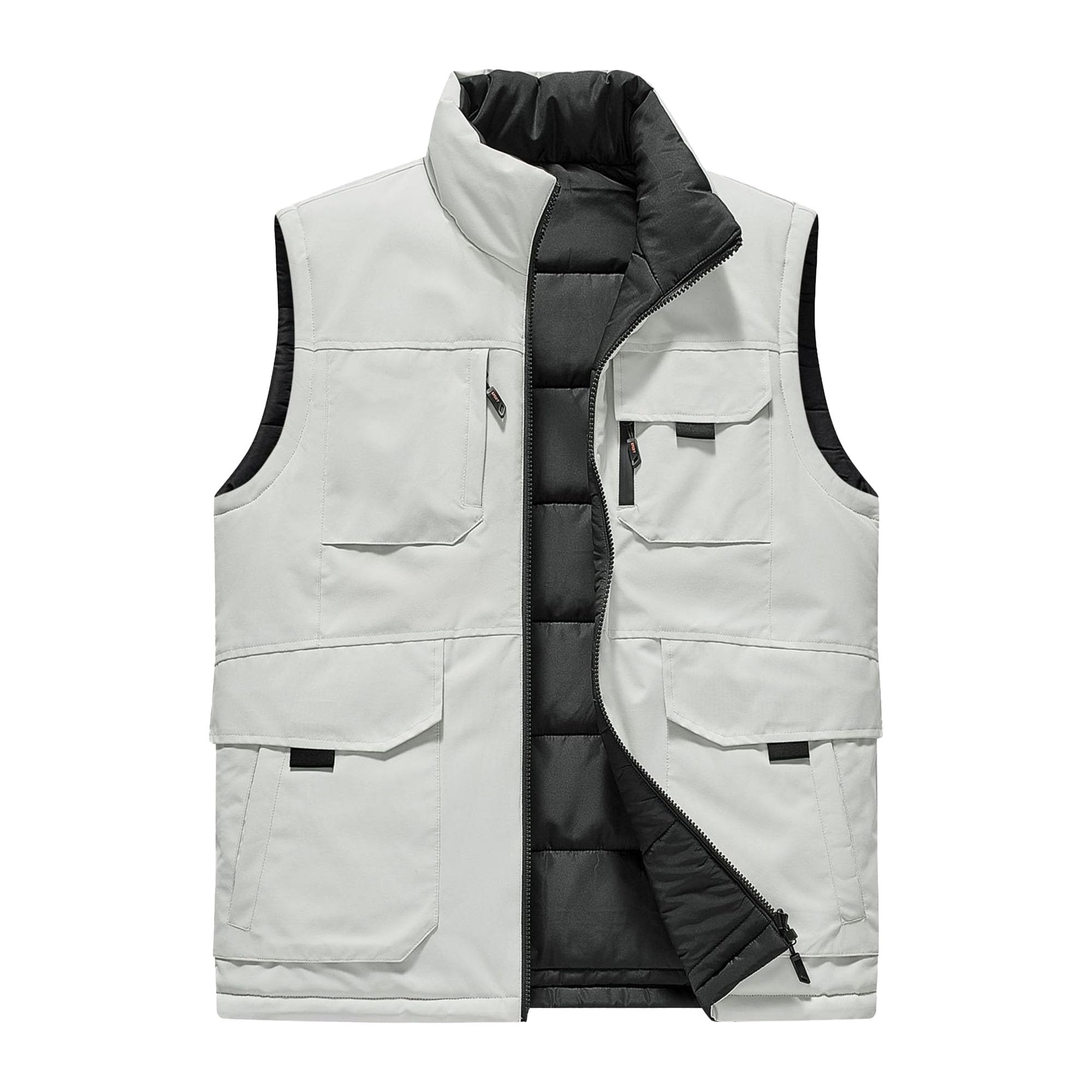 Doudoune réversible légère et décontractée pour homme - Veste matelassée matelassée pour l'hiver