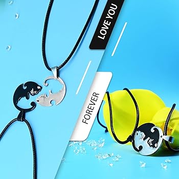 PiercingJak 2PCS Porte-clés Couple Gravé Personnalisé Pendentif Aison