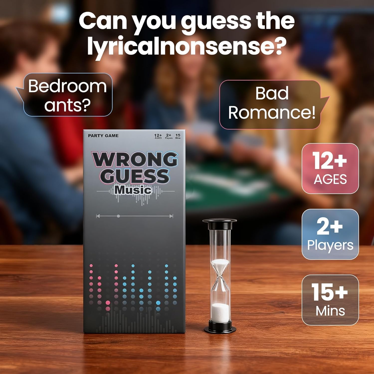 ATG Guess The Song Game - 500 Lyrical Nonsense Cards for Music Trivia, Family Party Games, Adults & Kids. Hilarious & Competitive Fun for Game Nights! - Image 2