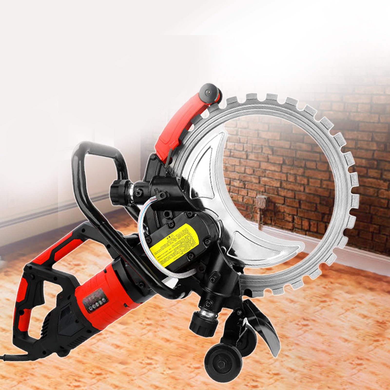Máquina de corte de pared eléctrica de alta potencia de 8980 W, 110 V/220 V, 29 cm de profundidad de corte, 3000 RPM de ranura cepillada para ranurado y corte de pared de hormigón