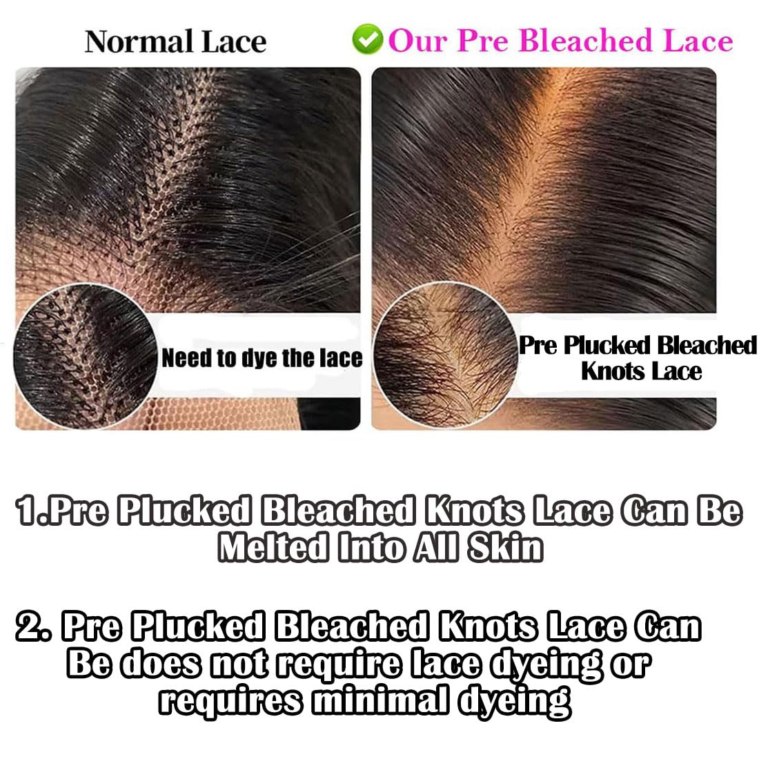 MSGEM 220 Density Straight 13×4 Lace Front Wig Virgin Human Hair Double Drawn Pre Plucked Bleached Knot Brazilian HD Transparent Lace Frontal Wigs with Baby Hair 22 Inch