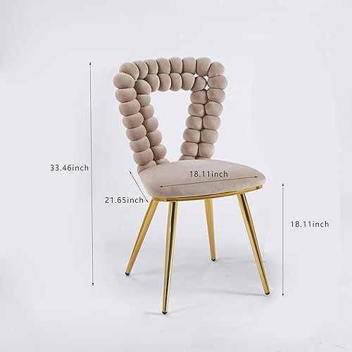 Miniatura 7 de Juego de 4 sillas de comedor modernas con patas de tubo de hierro, cómoda silla con respaldo, sillas de café tapizadas de estilo minimalista para