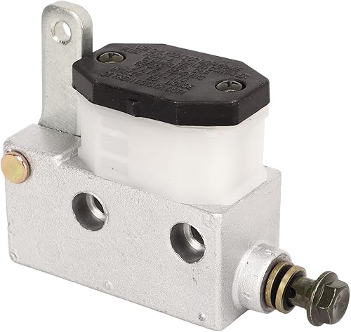 Aramox Bomba de cilindro maestro de freno Construcción de metal Instalación simple 12.8 Conjunto de cilindro maestro de freno para Go Kart ATV UTV
