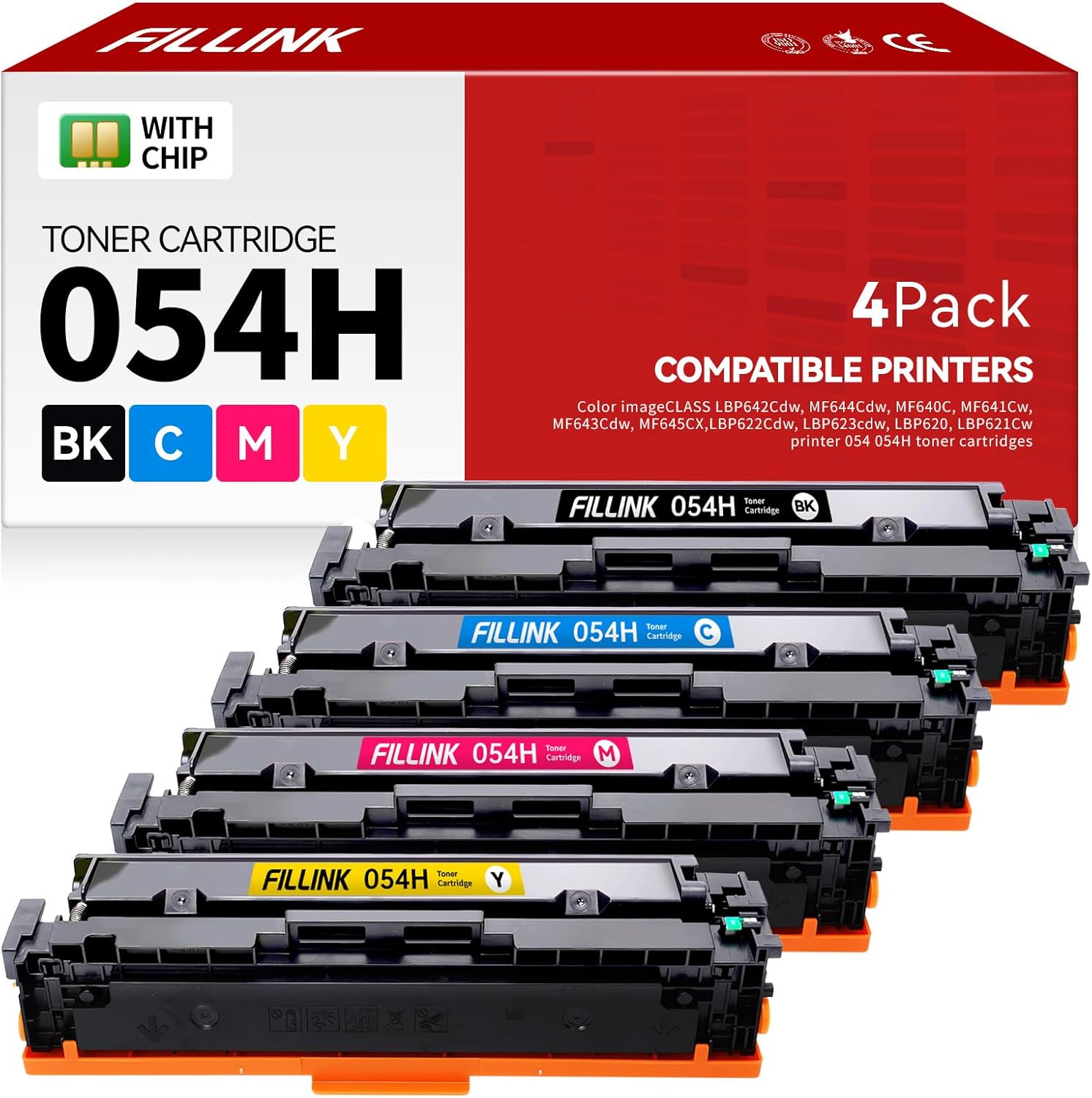 054 Black Toner Cartridge 2PK Compatible for Canon 054 054H CRG-054 Black Toner for Color imageCLASS Canon MF642Cdw Toner Cartridges MF644Cdw MF641Cdw LBP622Cdw Printers (2 Black Toner)