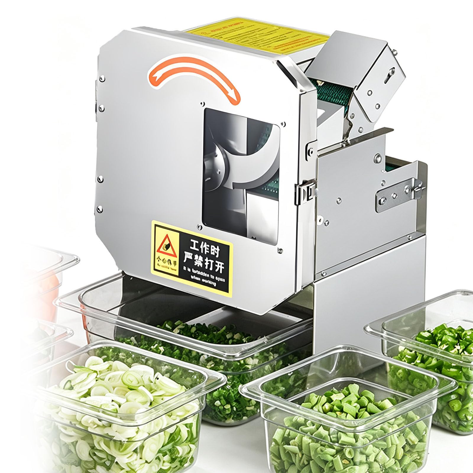 Cortadora Cebollino Comercial,200W Cortadora Verduras Eléctrica B