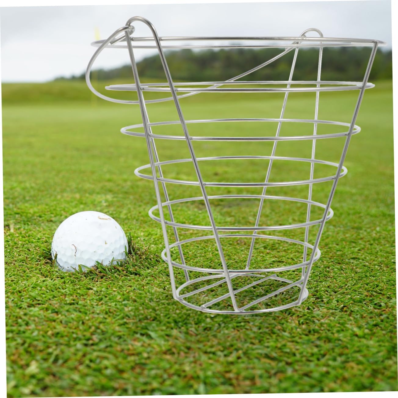 ABOOFAN Metal Golf Ball Basket with Handle Capacity Heavy Duty Storage Container for Driving Ranges Golf Courses Clubs Outdoor Use Lightweight and Portable Design image 4
