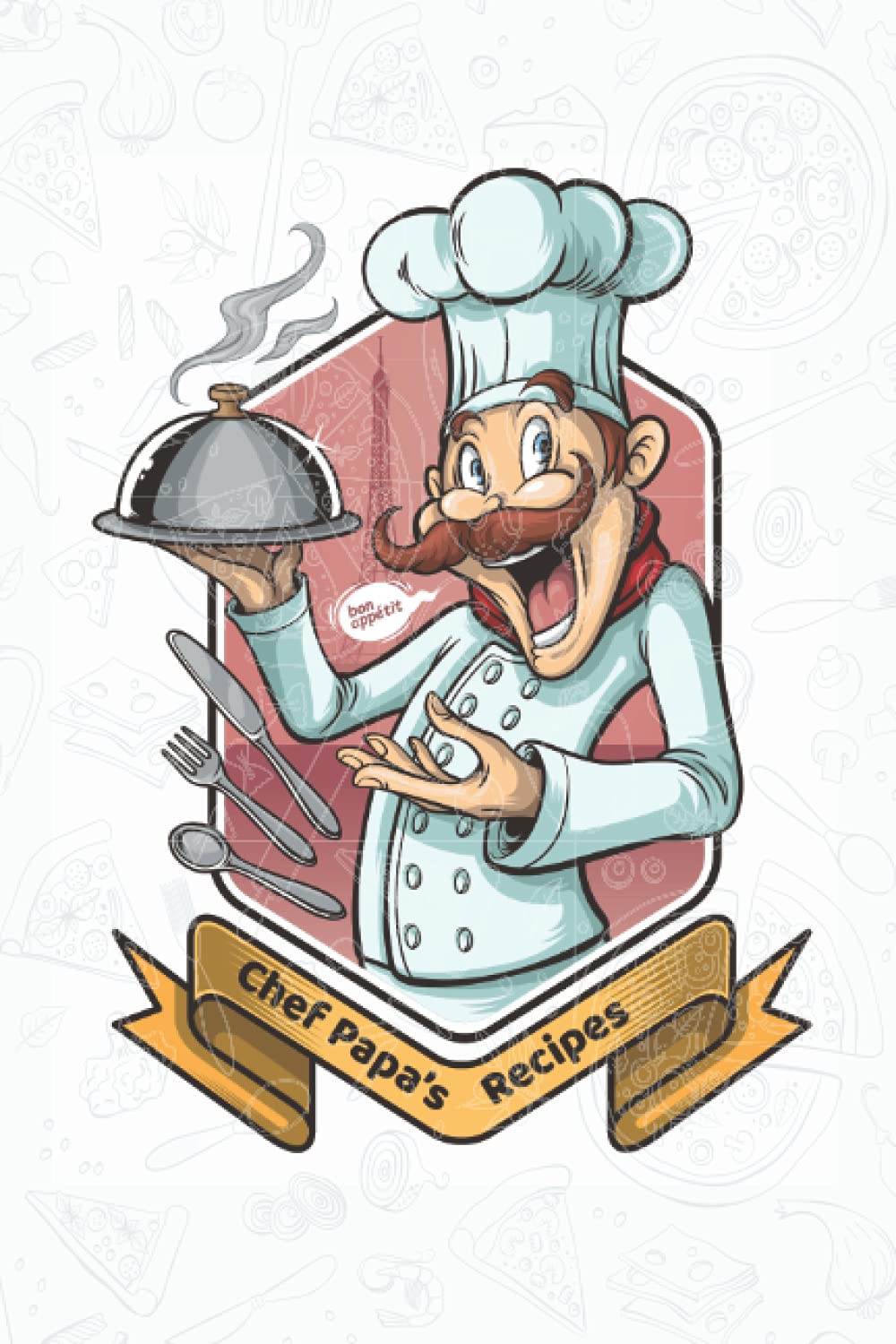 Chef Papa Recipes: Dad's recipes, Blank Recipe Notebook to Write In, 6x9", 108 pages (Recipe & Note Template) (Recipes Journal)