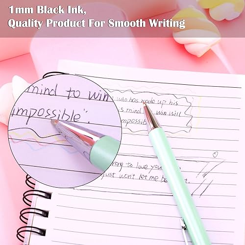 Miniatura 4 de Outus Juego de 5 bolígrafos con frases inspiradoras motivacionales para mujer, bolígrafos de tinta negra de metal, regalos de Navidad, bolígrafos