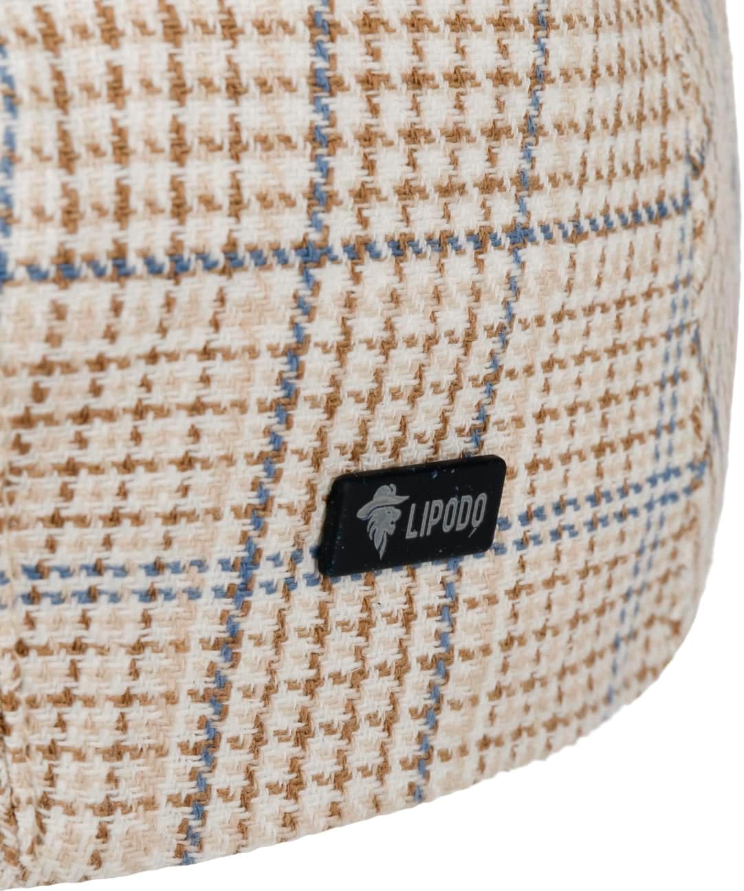 Lipodo Travello Flat Cap Plaid Cotton Linen Made in Italy Men Summer