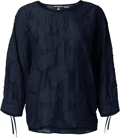 Karl Lagerfeld Paris Blusa de Encaje Burnout para Mujer, Marino/Flor Niño,  L : Amazon.com.mx: Ropa, Zapatos y Accesorios