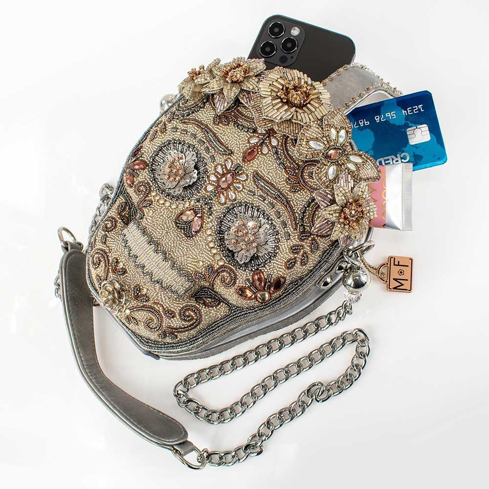 Mary Frances Shining Skull Crossbody Handbag