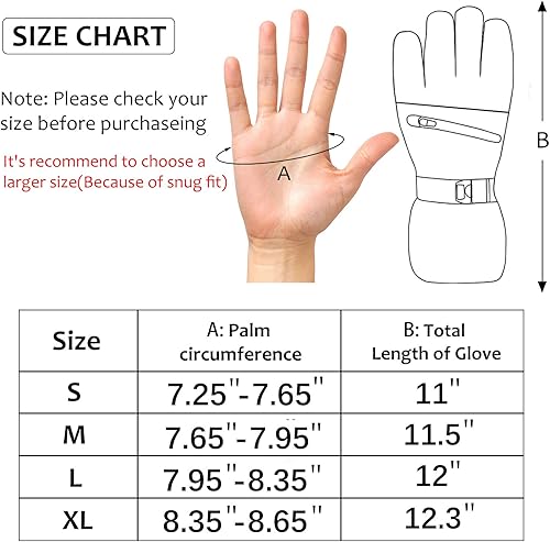 Miniatura 6 de Guantes de esquí impermeables para hombres y mujeres, guantes de snowboard 3M Thinsulate con media máscara de esquí para esquí, snowboard, palas y