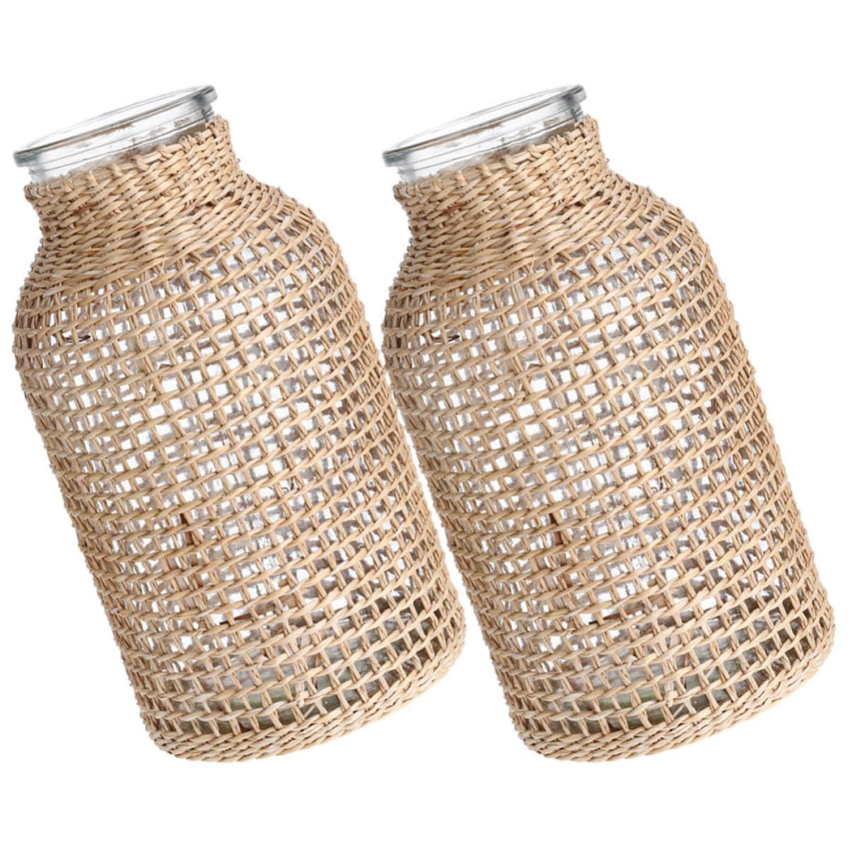 Vase paille artisanal Veemoon pour stabiliser vos grandes herbes séchées