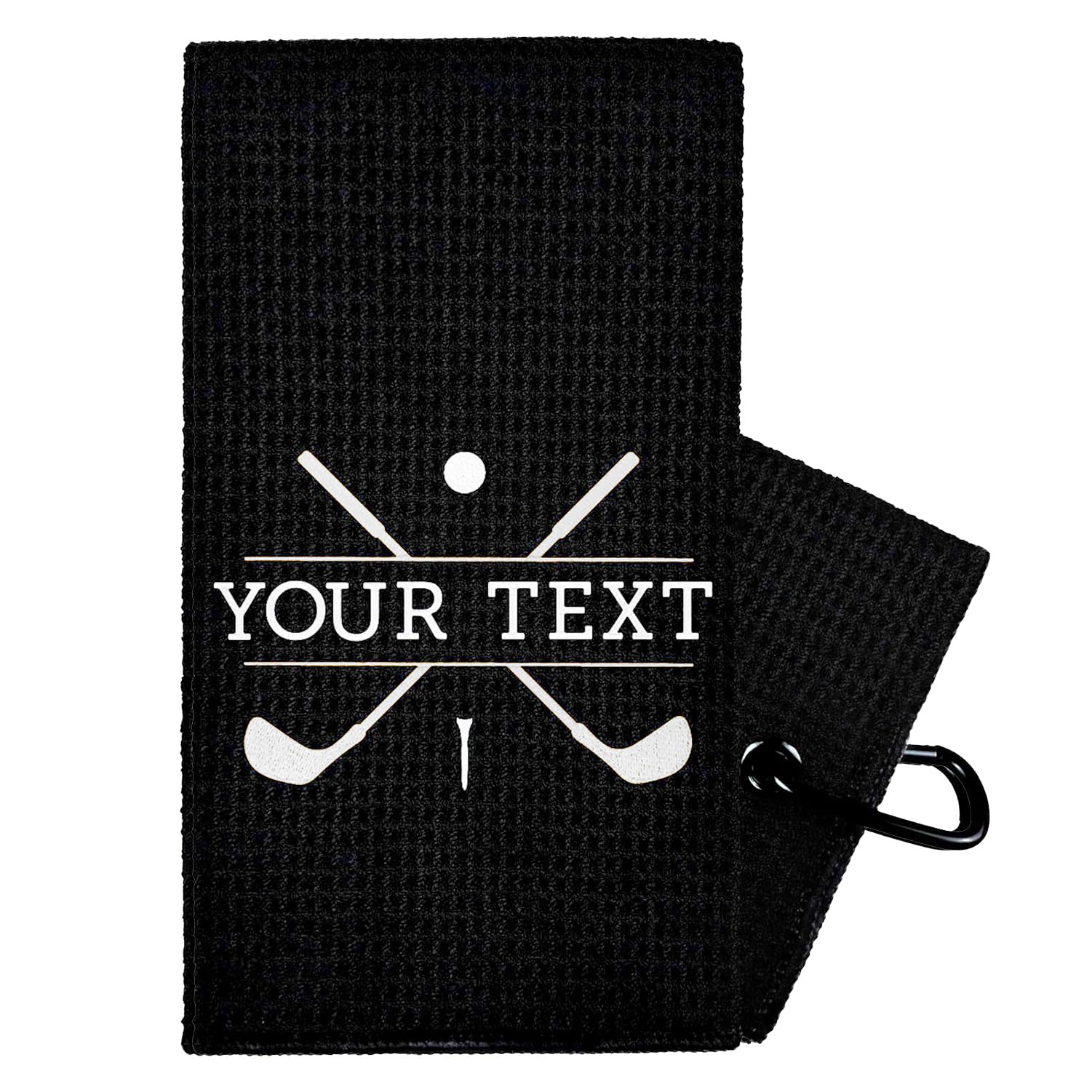 Personalized Golf Towels for Golf Bags - Custom Embroidered with Name/Text, Cotton Velour Towel Golf Accessories for Men &amp; Women, Retirement Birthday Present
