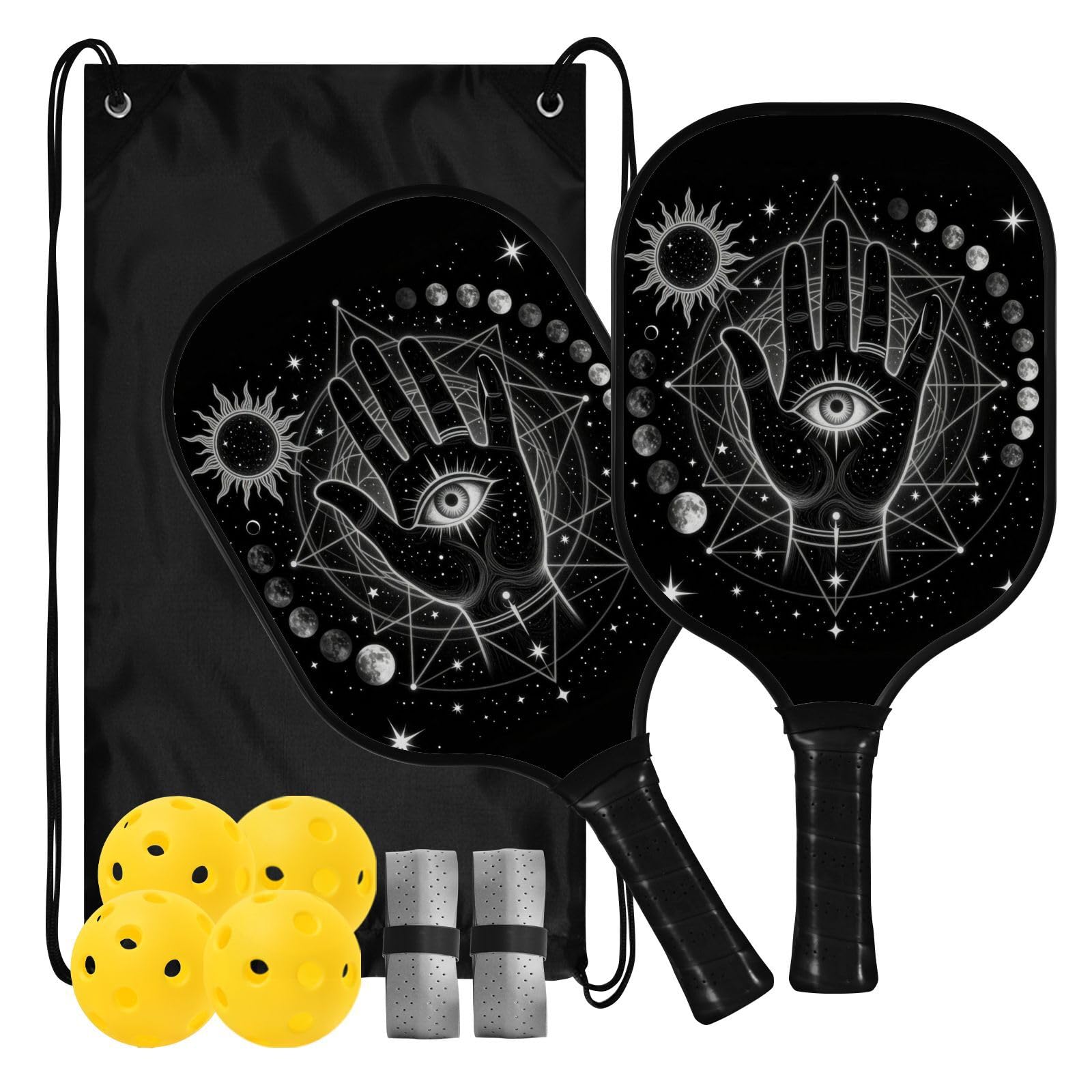 Hamsa Hand Evil Eye Fatima Moon Lekkie wiosła Pickleball
