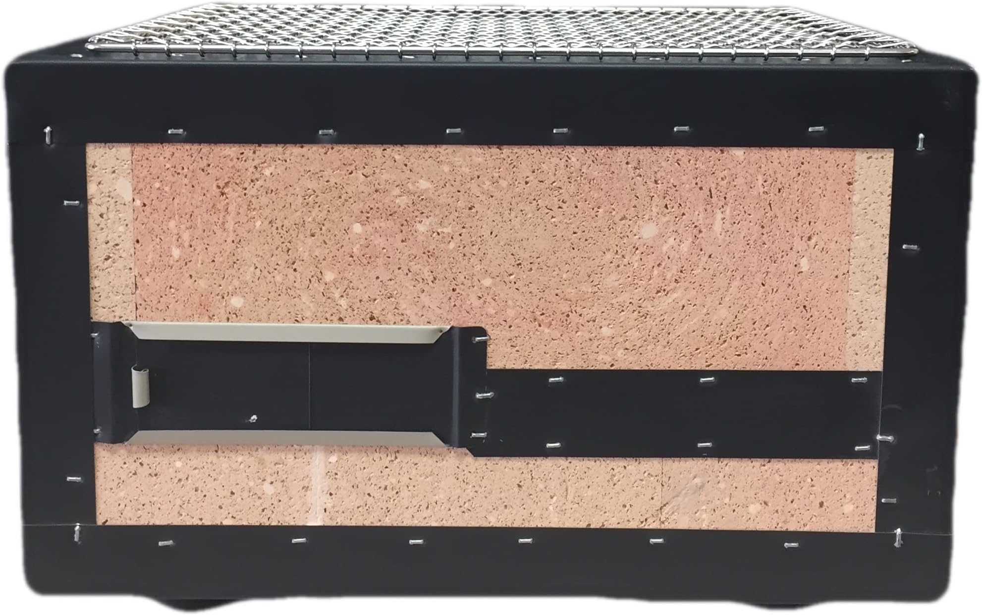 Japanese hibachi yakitori grill diatomite stone 12.5x9x7.8" with cover and oga bincho charcoal (1 lb)