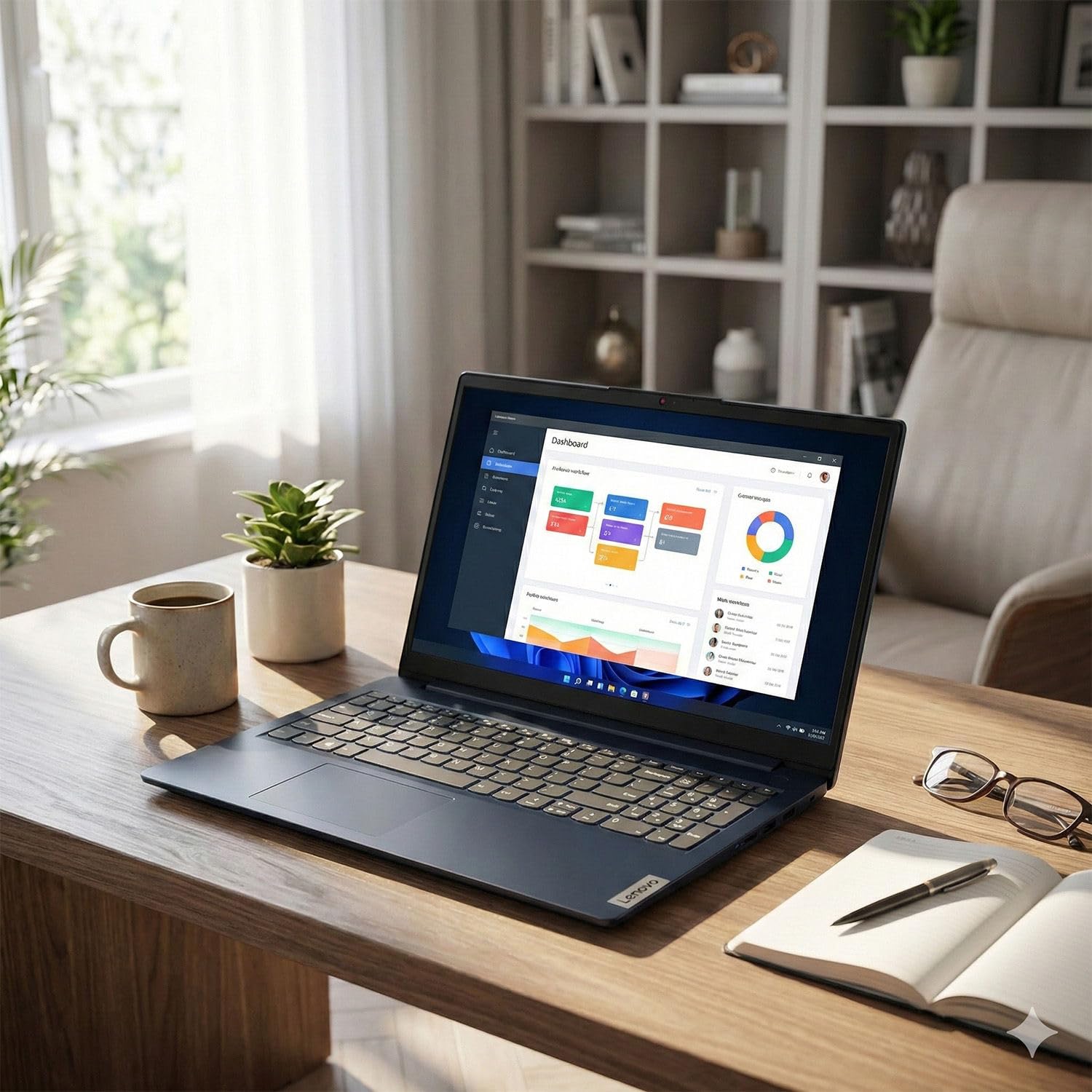 Lenovo IdeaPad Business Laptop • 15.6" FHD Touchscreen Display • 2026 Edition • Intel 10-Core i5 CPU • 16GB RAM • 512GB SSD • WiFi 6 • Copilot AI • Windows 11 — view 9