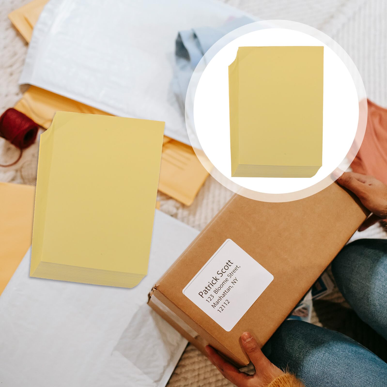 POPETPOP 100fogli Carta Adesiva Per Stampante Carta Bianca Da Stampa Adesiva Per Etichette Materiale Sicuro Utilizzo Casa Ufficio