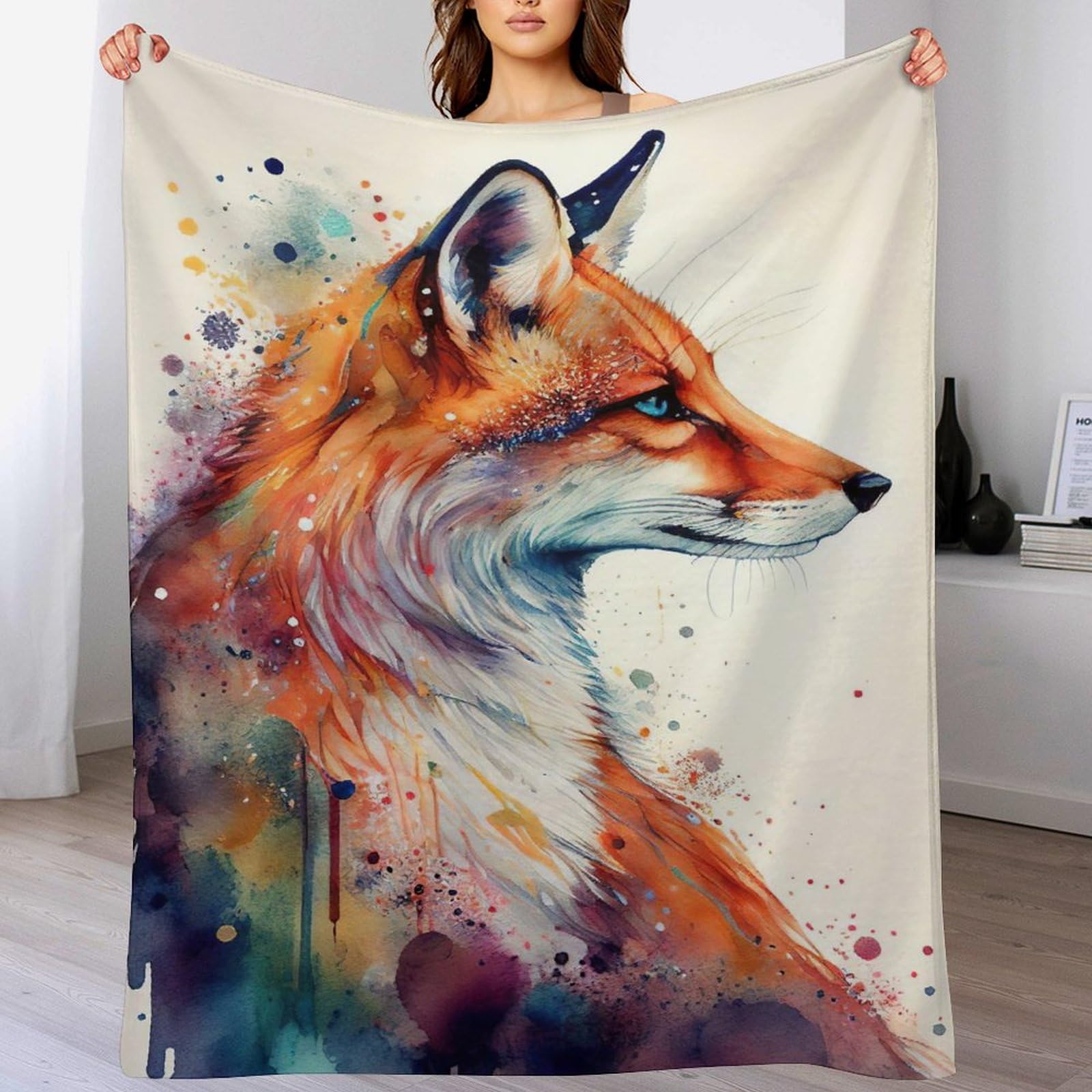 Couverture renard en flannel de qualité supérieure douce et durable 140x180