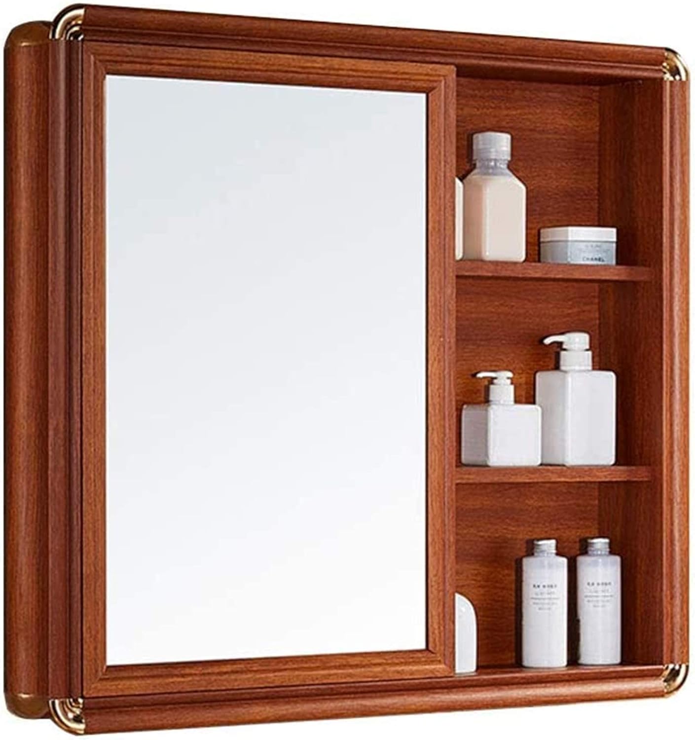 Mirrors for Bathroom 27.5"X28.7"X4.7"American Space Aluminum Bathroom Mirror Cabinet WallMounted Kitchen Medicine Cabinet (Open Section)