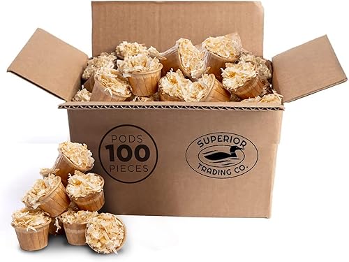 Superior Trading - Cápsulas de inicio de fuego en caja de cartón, iniciadores de fuego para fogatas, barbacoa, parrilla, pozo, estufa de leña y