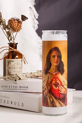 Miniatura 2 de Vela Lana Del Rey  Merchandising de Lana Del Rey, divertido San Votivo, vela de oración de celebridades de cultura pop, velas perfumadas de oración
