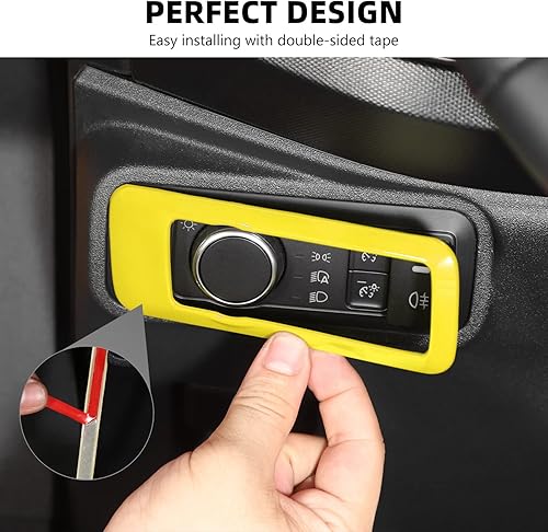 Miniatura 6 de Cubierta de botón para interruptor de faros delanteros Bronco, ajuste del panel del interruptor de la lámpara de los faros delanteros compatible con