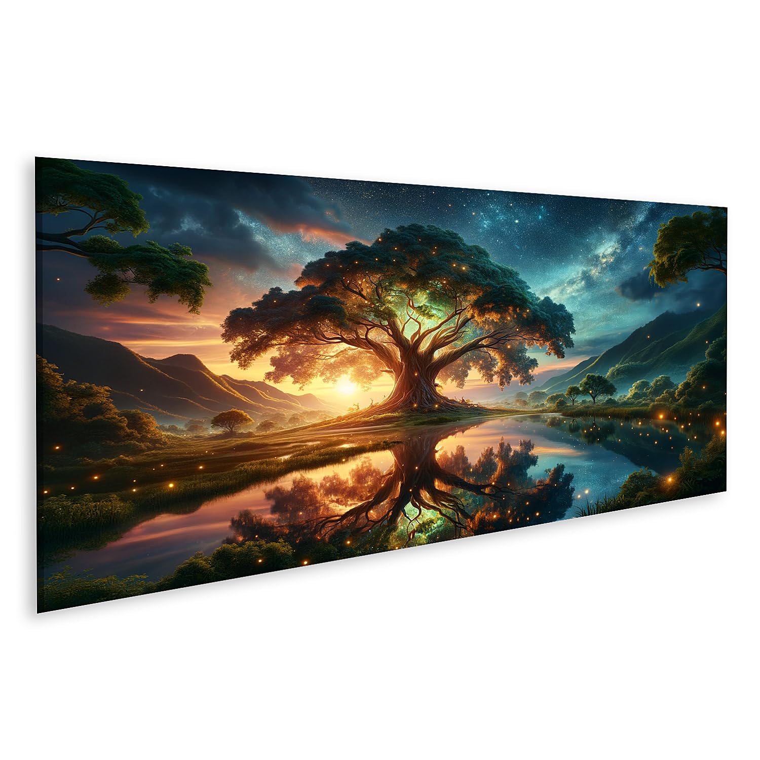 islandburner Prime Image sur toile Arbre majestueux paysage mystique Grand format Centre Images murales Poster