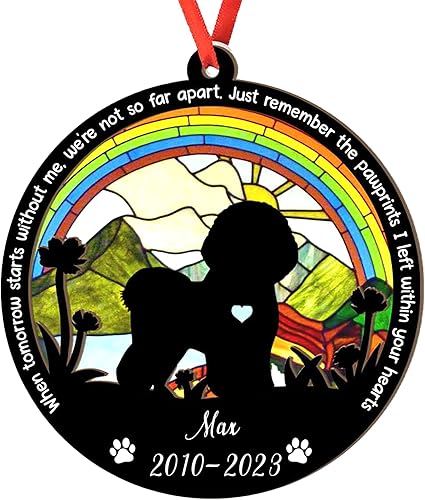 Miniatura 70 de Adorno de atrapasoles de setter irlandés personalizado, adorno de Navidad de Setter irlandés, regalo para perro amante, setter irlandés