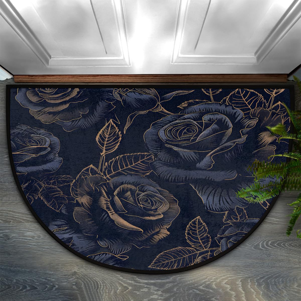 Aazon.co: BOOLATU Roses Flowers And Bow-Knot Door Ats Entrance Front Door Rug,achine