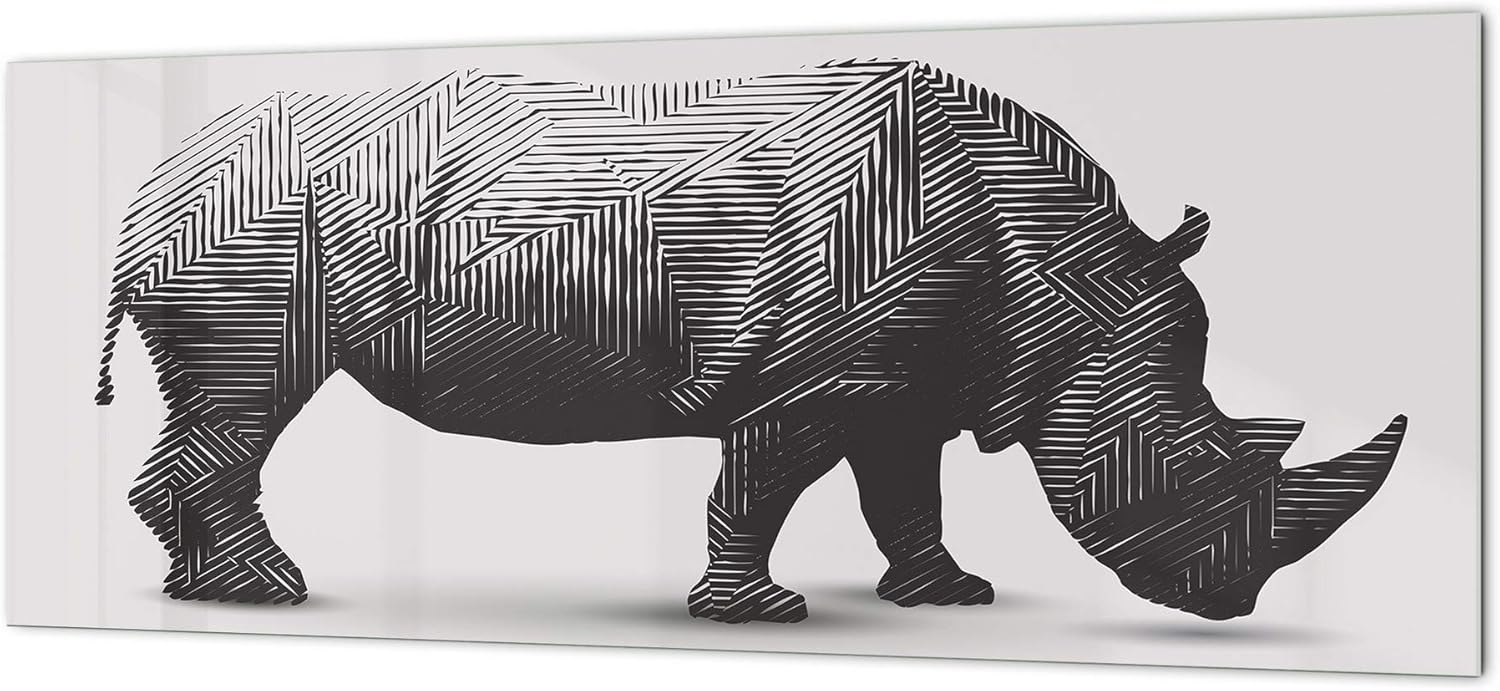 Decorative kitchen splashback - Tempered glass wall panel Animals Series BBS11: