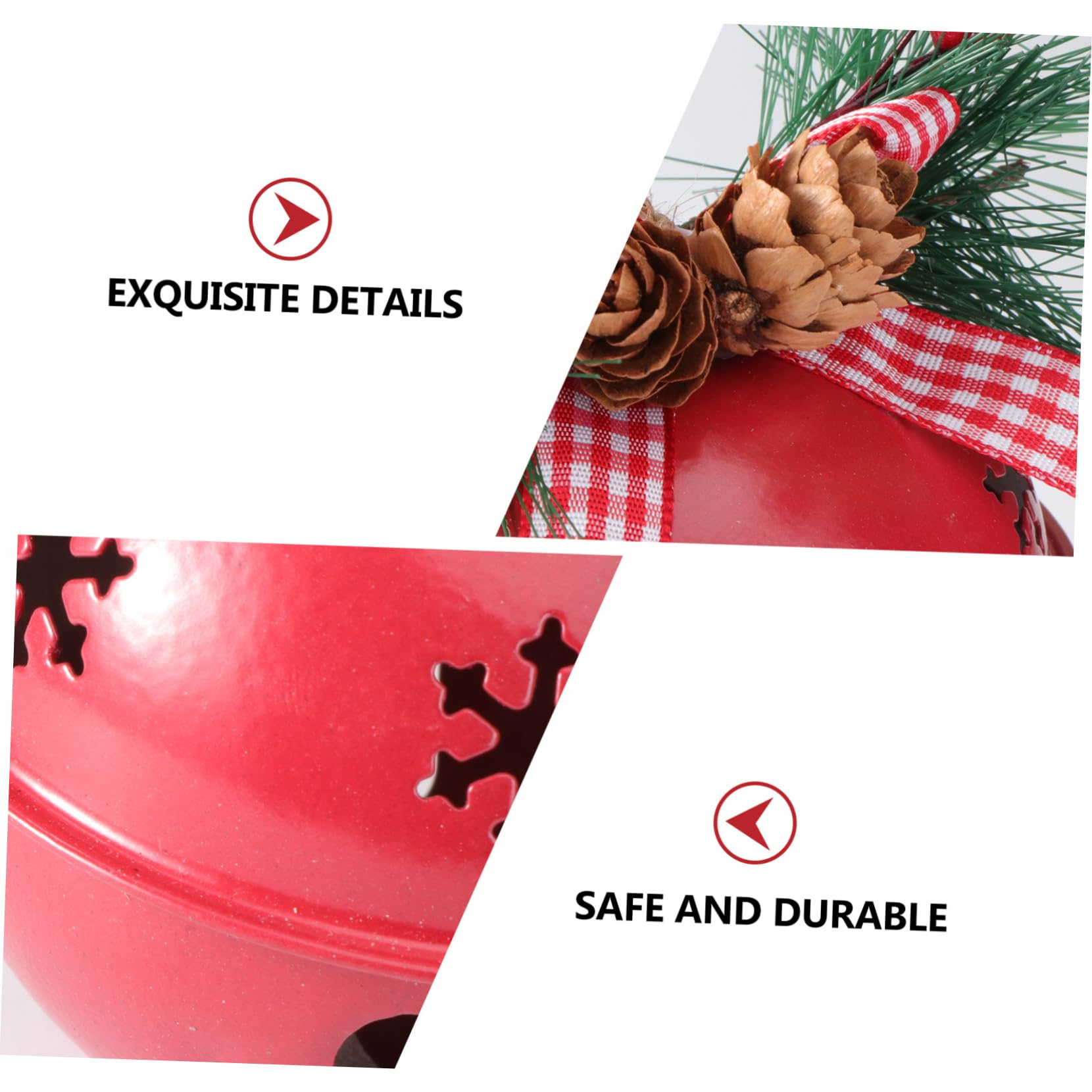 Ciieeo 6 Pz campana appesa di natale campana di bowknot appesa campane di slitta di natale arredamento accessori mini campanello fai da te a 8 cm la
