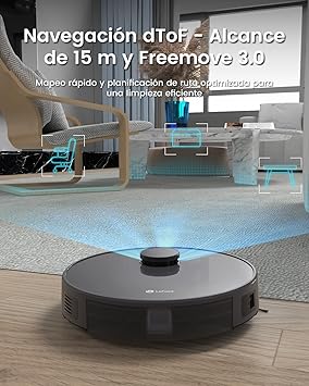 LEFANT M1 2 en 1 Robot Aspirador y Fregasuelos, 4000Pa, 200min Autonomía, Mapeo Multinivel, Zonas No-Go, Ideal para Pelo de Mascotas/Alfombras1