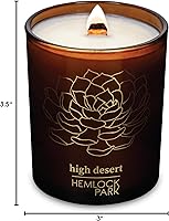 Vista 42 de Hemlock Park Vela de mecha de madera ámbar y dorada hecha a mano con cera de coco natural (estándar de 7.2 onzas, ámbar)