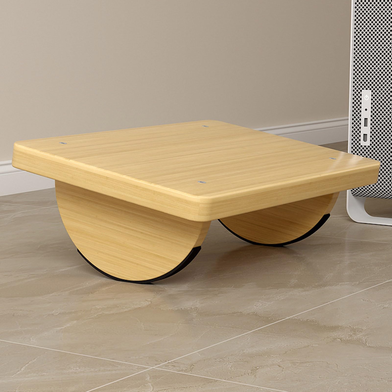 Tabouret à bascule – Design à roulettes sous le bureau, support de zone de