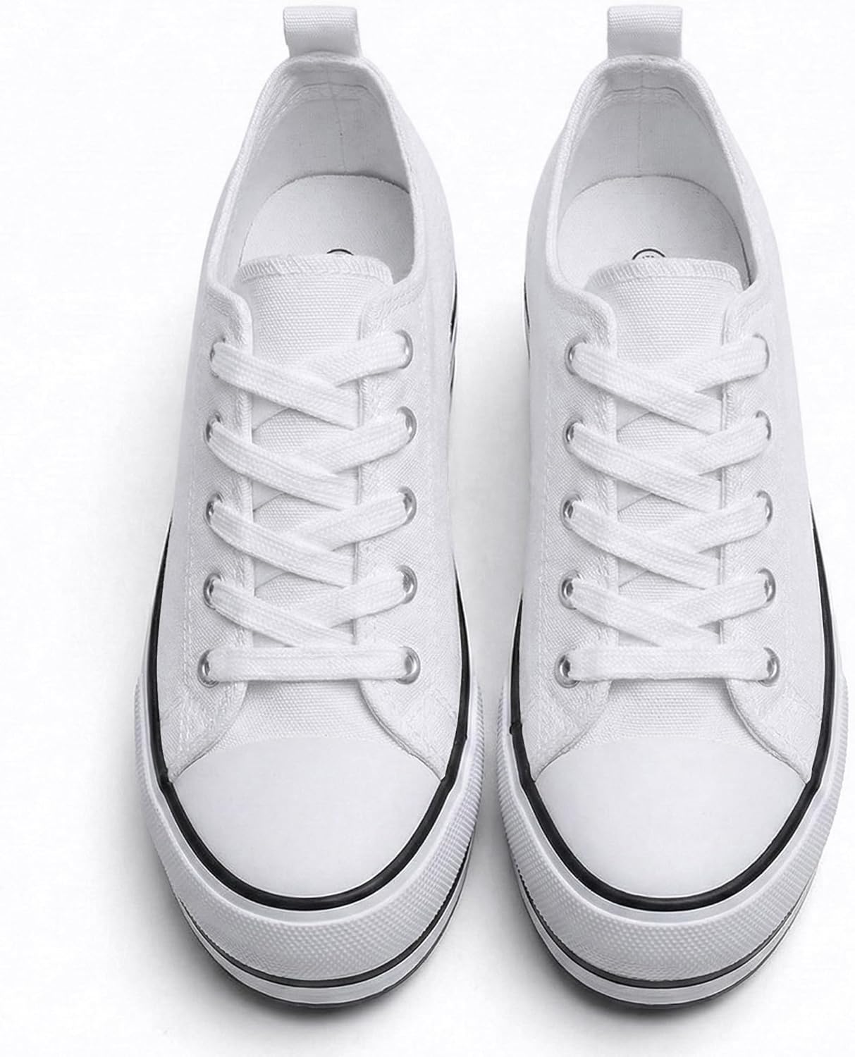 REFRASE LIFE Womens Platform Sneakers with Wedge 3 Inches Height Boost Hidden Heel Shoes, Casual Height Increase Walking Fashion Shoes for Women and Girls - Image 7