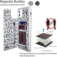 Vista 85 de Cavor for iPhone 11 Wallet Case with Card Slots Holder,Premium PU Leather Kickstand Feature Case [Wrist Strap] Double Magnetic Clasp Shockproof Flip