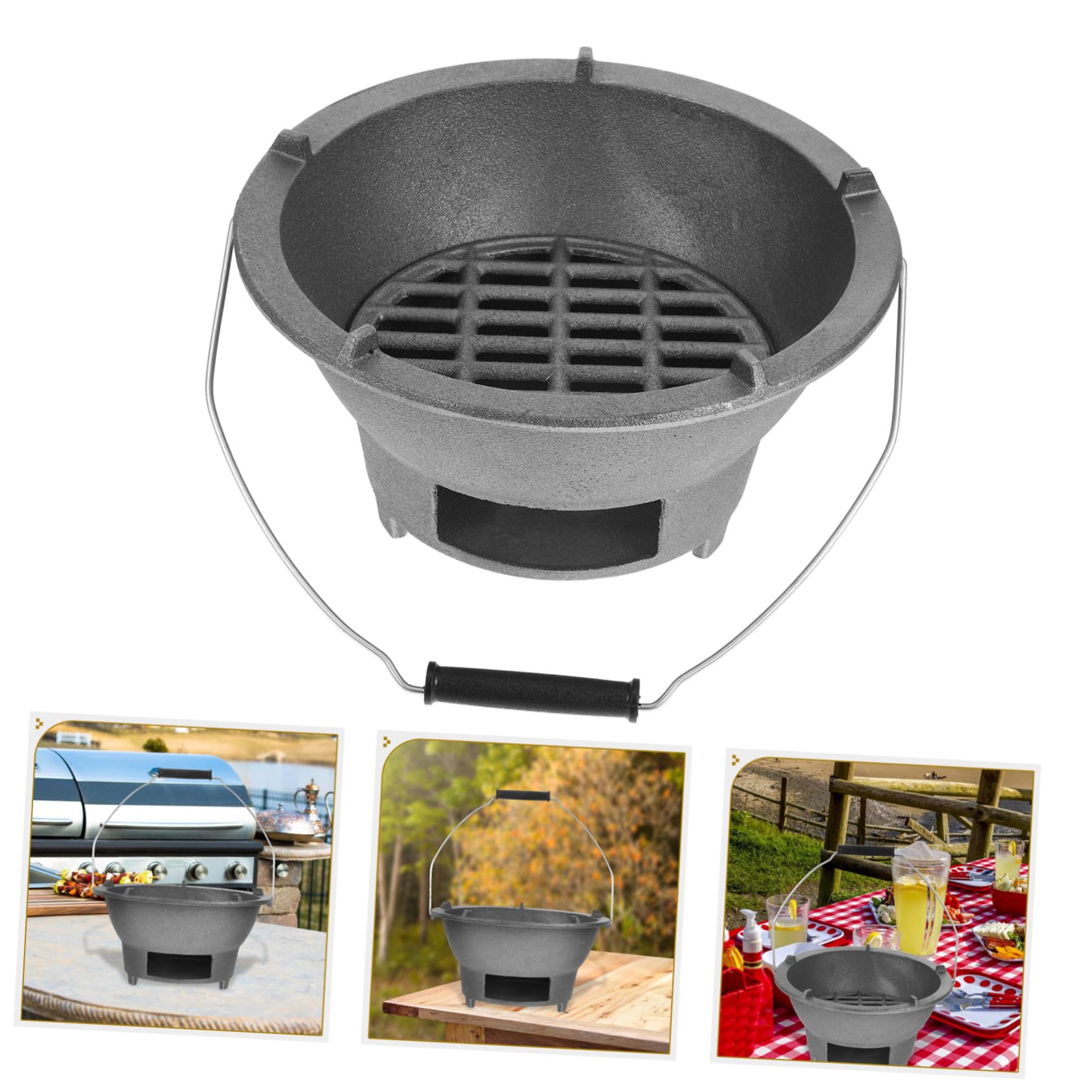 BESPORTBLE Mini Grill Ghisa Per Bbq Portatile Per Ed Barbecue Kettle Per e Picnic