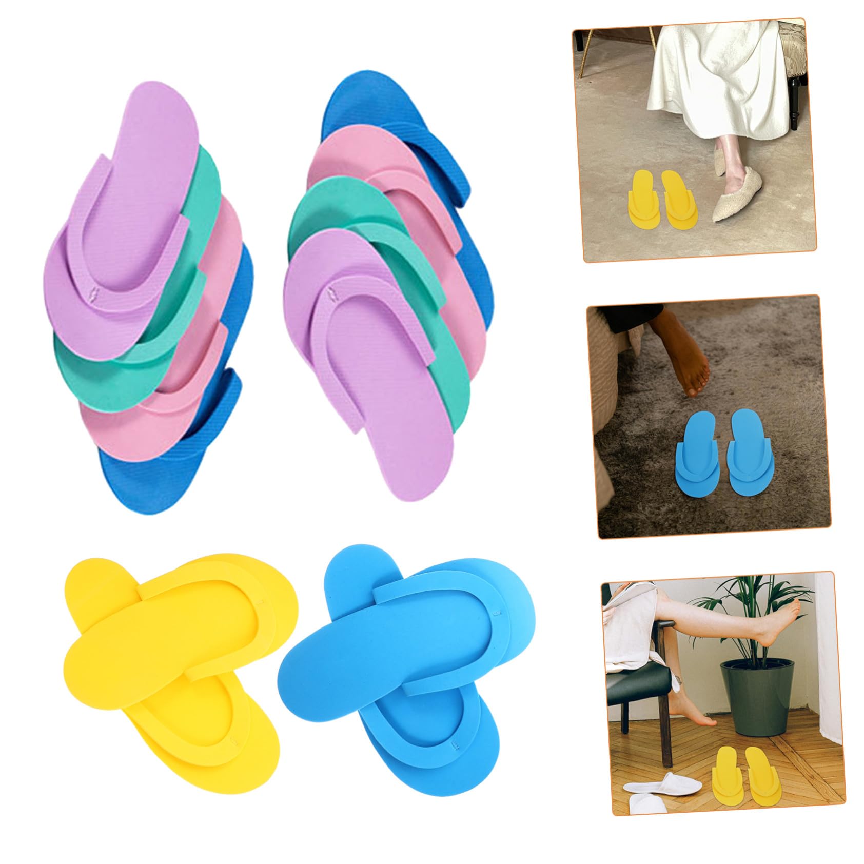 24 paia Pantofole Usa e Getta in EVA Leggere Antiscivolo per Pedicure Spa e Hotel Infradito Monouso per Ospiti Comode e Igieniche per Viaggi e Piscina