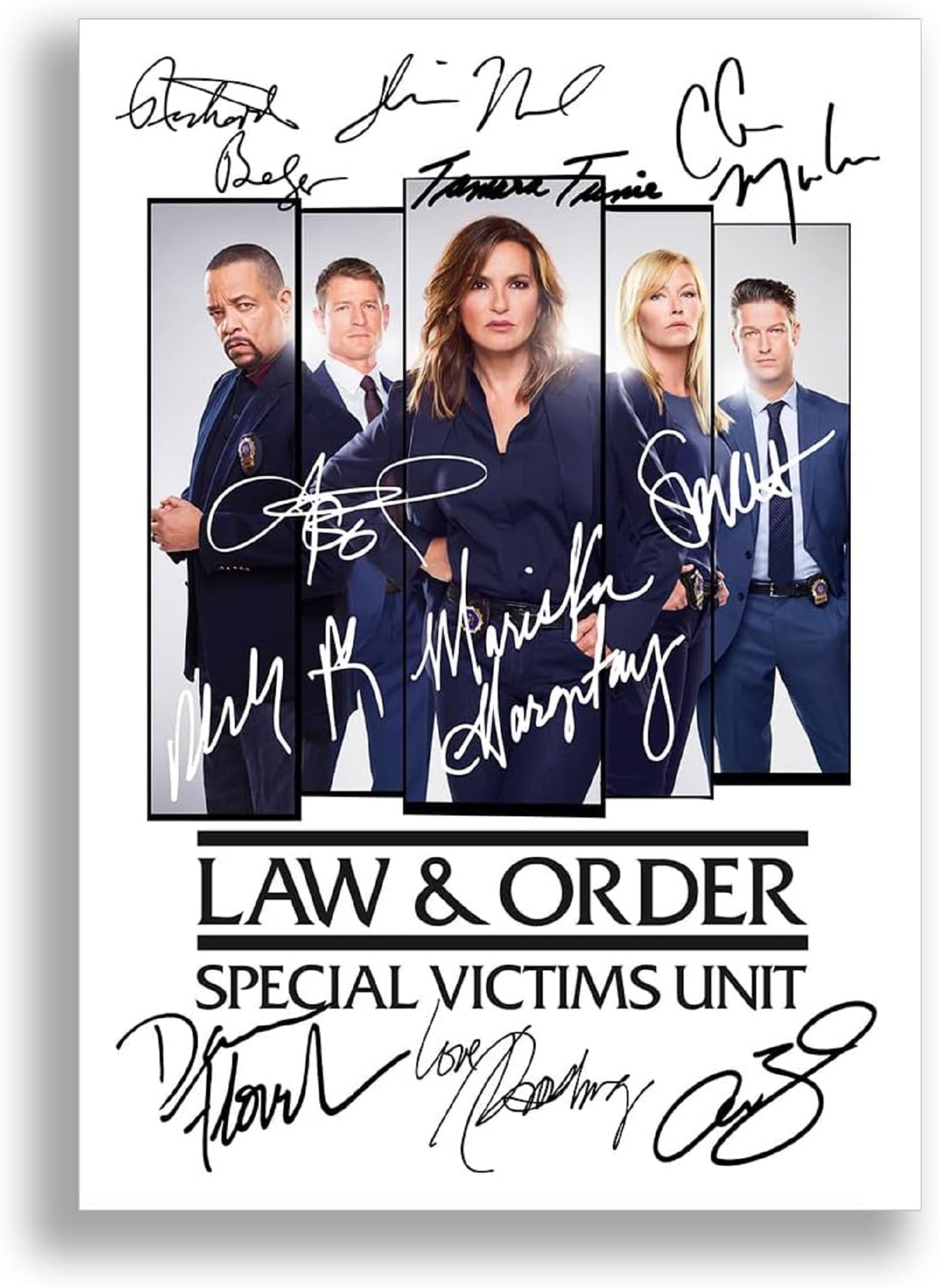 Mounted Gifts A3 Poster Only Law & Order Special Victims Unit Cast Signed Autograph A4 Poster Photo Print Tv Show Series Season Framed Dvd Boxset Memorabilia Gift (A3 Poster Only)