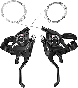 GYZOUKA Bremshebel & Schalter Set Für Rennräder - 3x7 Gang Kombo Aus Aluminium | 22,2-23,8mm Lenkerdurchmesser