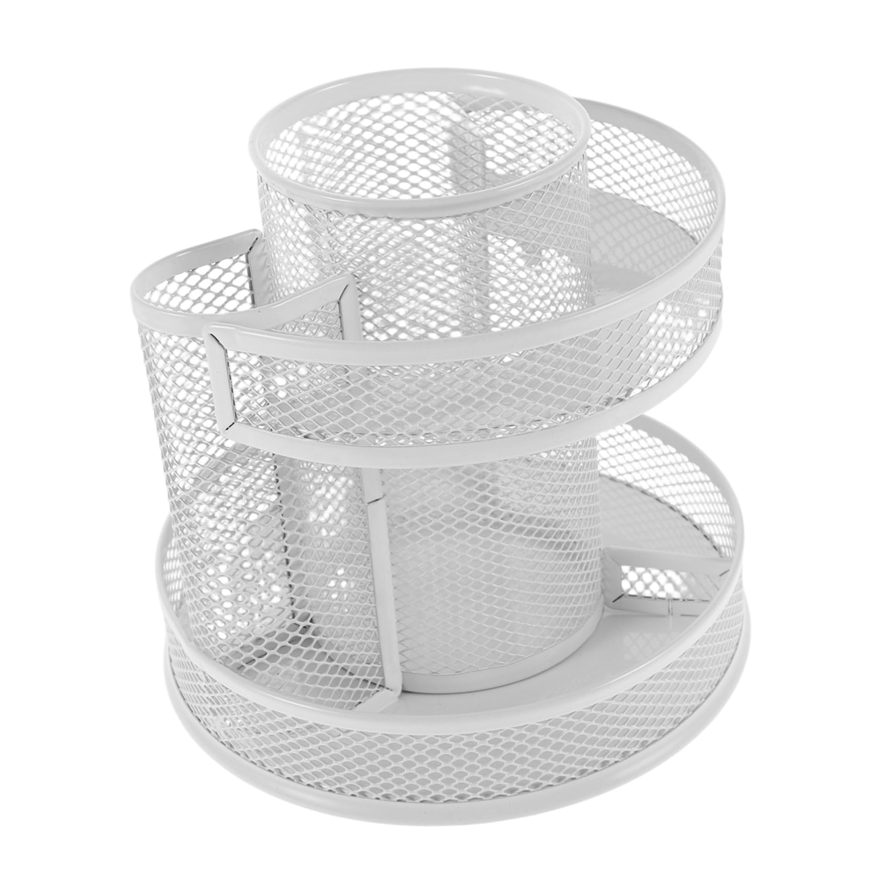 UKCOCO 360grado Portapenne Rotante in Metallo Scatola Organizzatore da Scrivania Gradi Porta Cancelleria Categorizzato Accessori Ufficio
