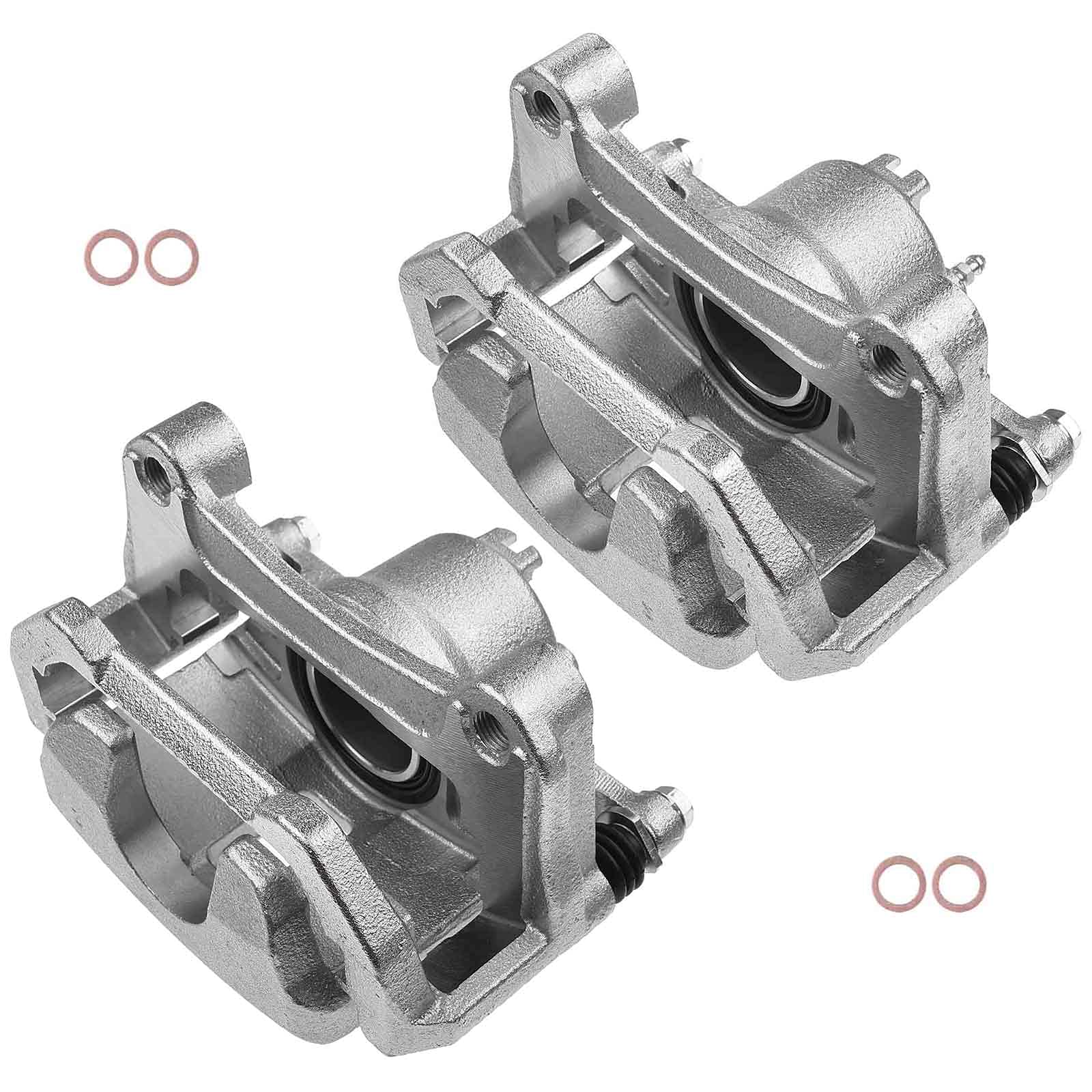 A-Premium Disc Brake Caliper Assembly with Bracket Compatible with Nissan Models - Maxima 2009-2023 V6 3.5L, Sentra 2009-2012 L4 2.5L - Front Driver and Passenger Side, 2-PC Set