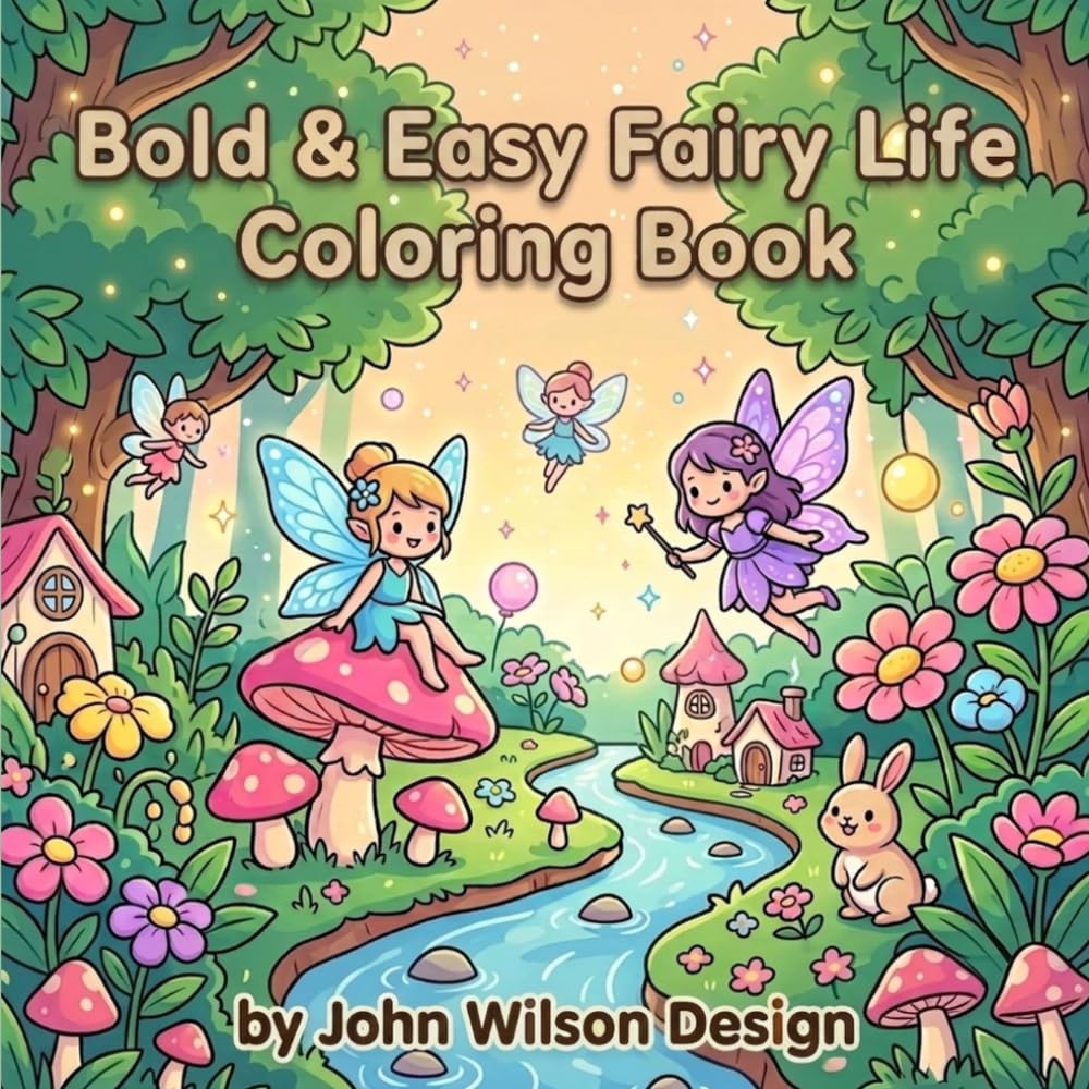 Bold & Easy Fairy Life Coloring Book
