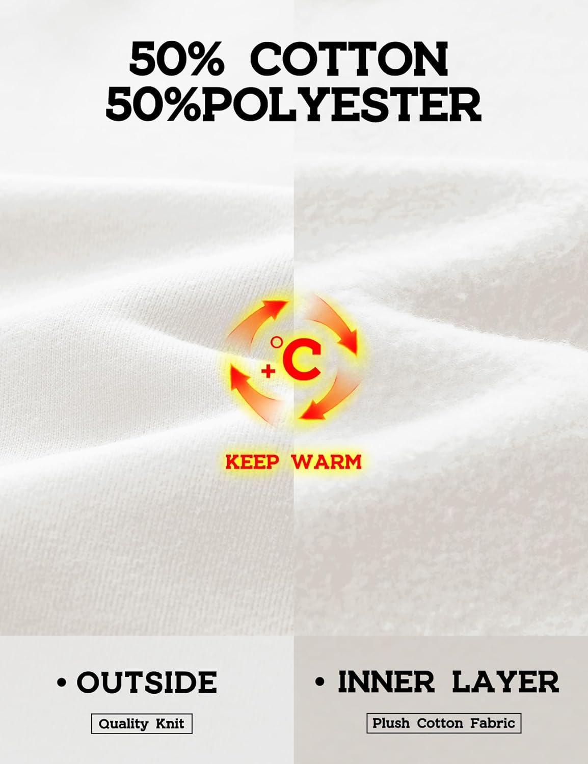 FAIABLE Mens Hoodies Half Zip Up Oversized Sweatshirts Fleece Cotton Quarter Zip Hoodie Pullover Fall Winter Outfit - Image 6