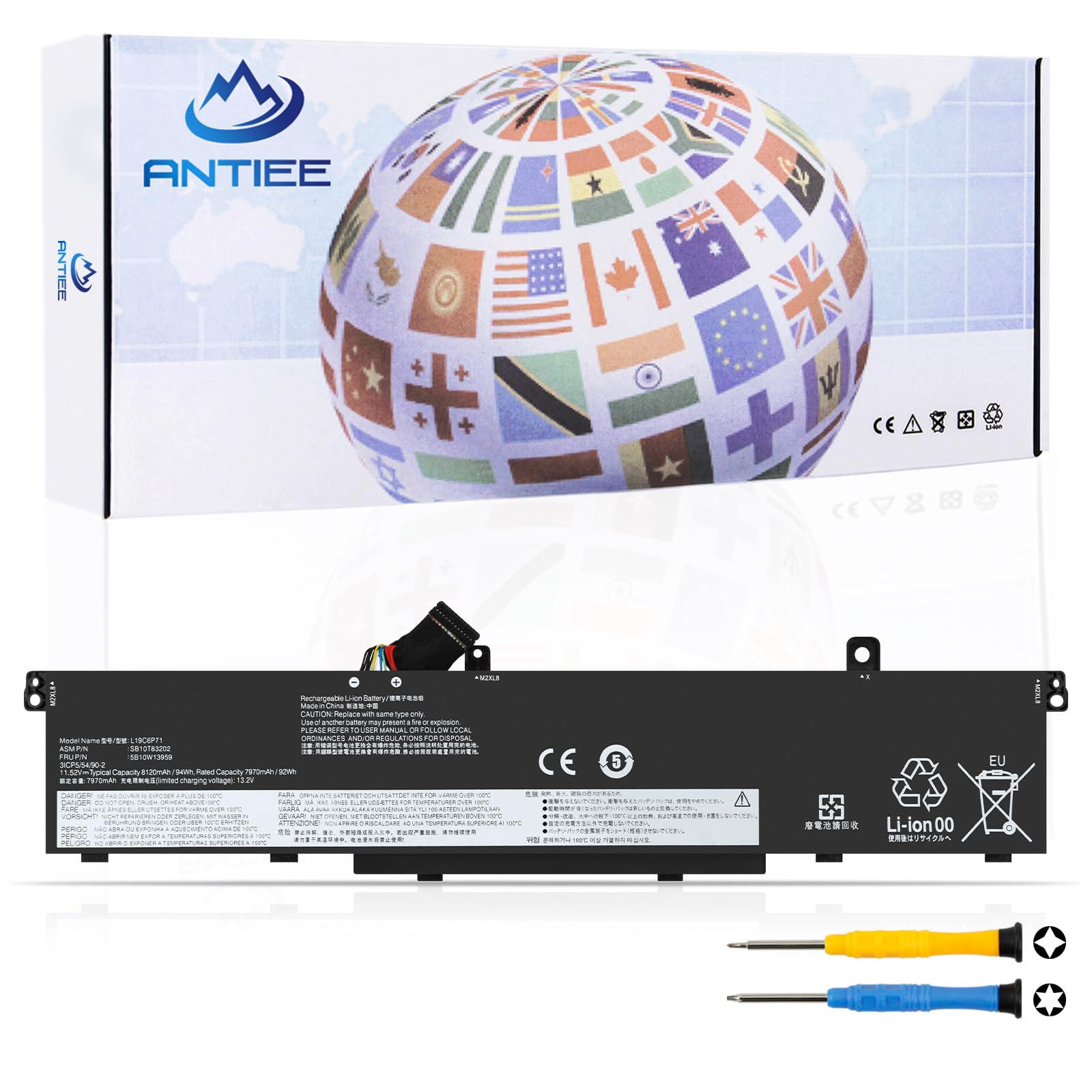 Amazon.com: ANTIEE L19L6P71 L19C6P71 Battery for Lenovo ThinkPad