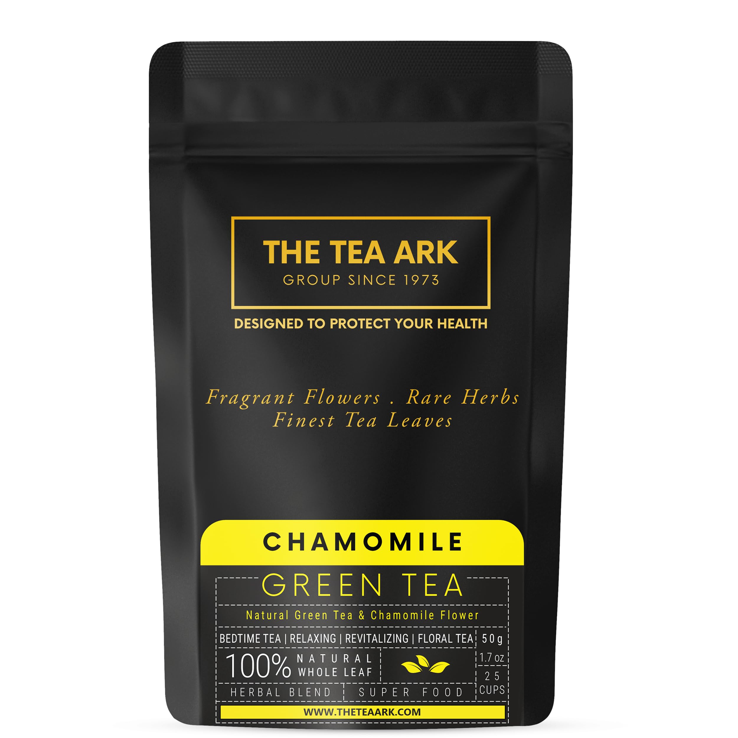 The Tea Ark Chamomile Tea Loose Leaves (50 Gm) Pouch | Herbal Green Tea | Natural Whole Flower Buds Of Chamomile (25 Servings) (Chamomile Green Tea) (B0B56TVCXS) Amazon Price History, Amazon Price Tracker