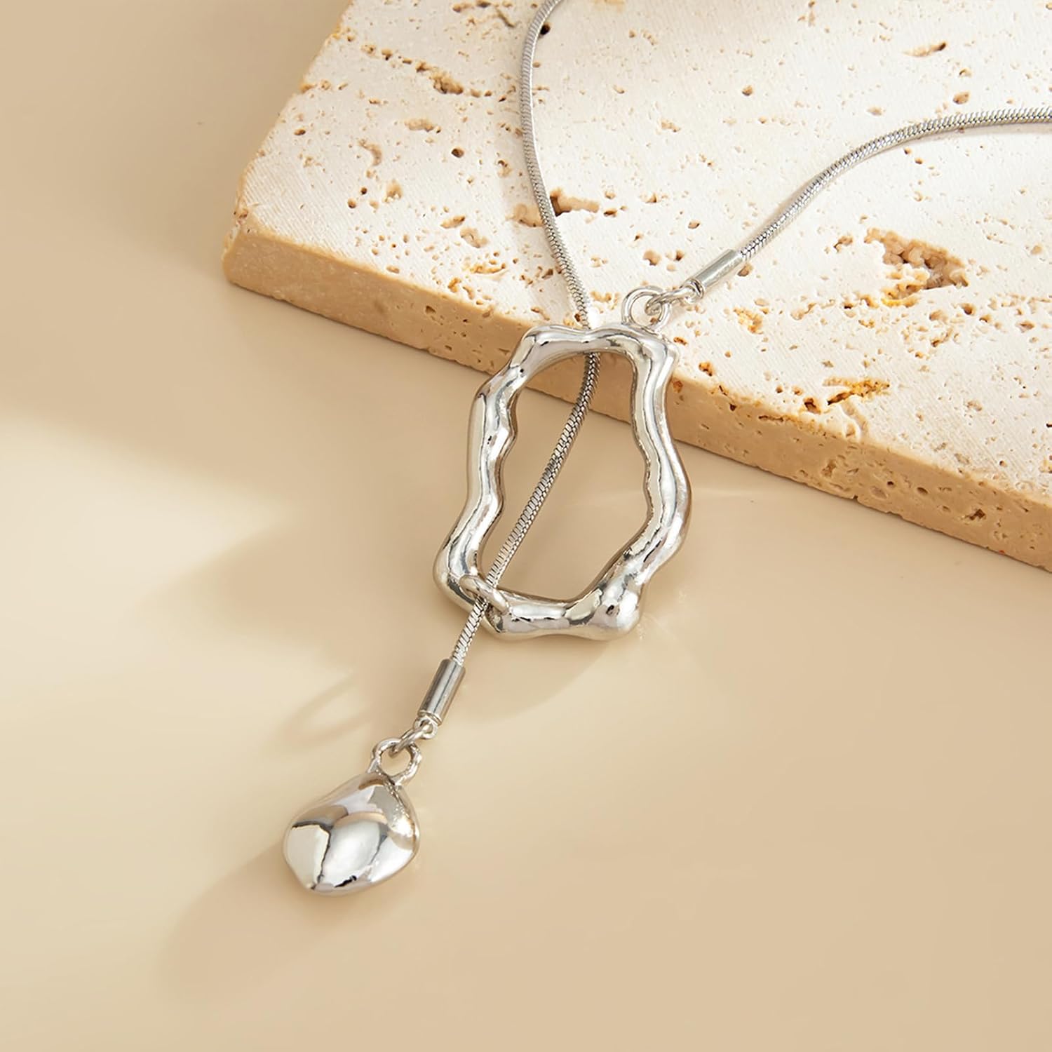 Long Gold Necklaces for Women Y Shaped Lariat Necklace for Women Silver Slip Chain Choker Drop Necklaces Jewelry - Image 7