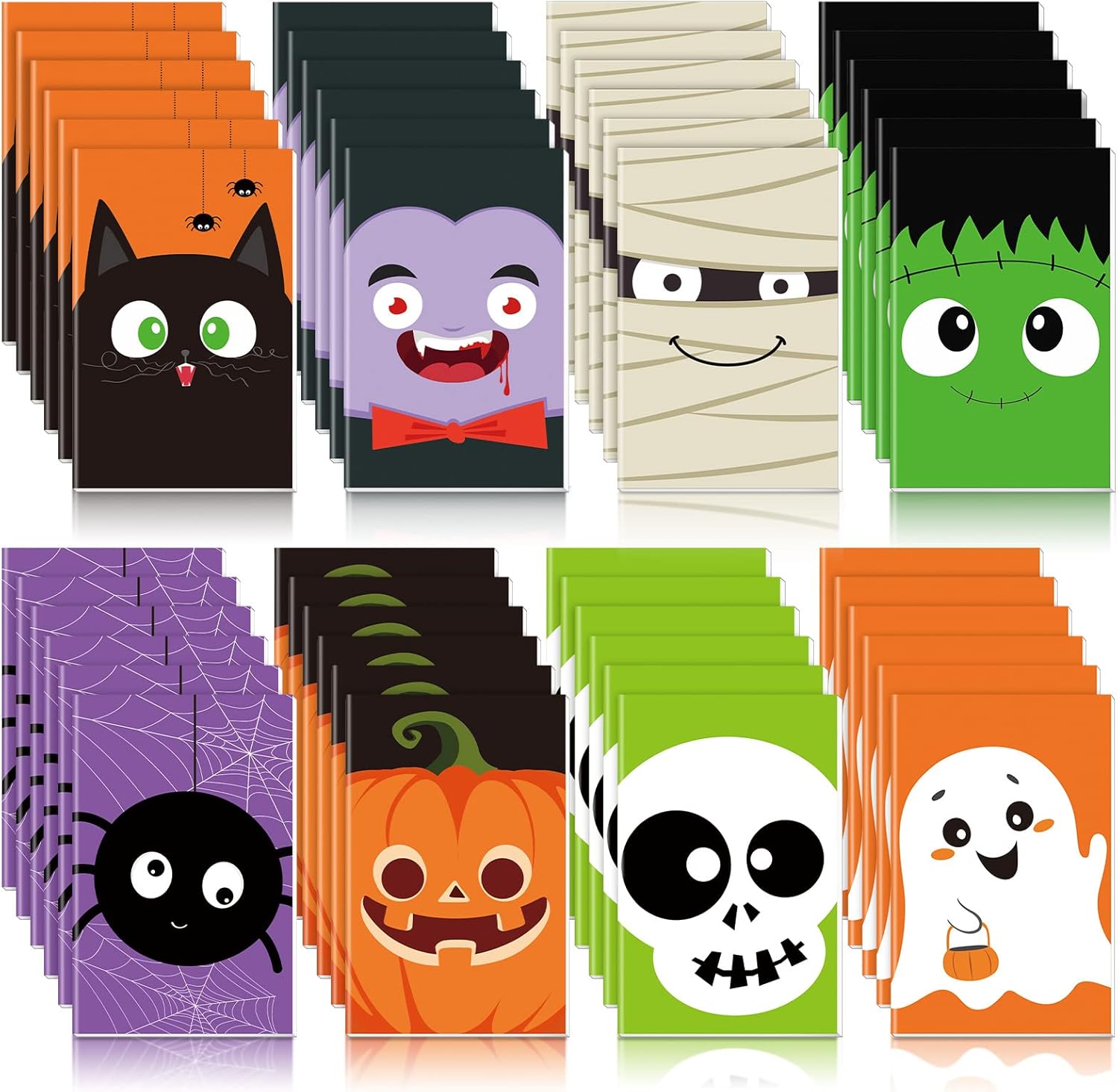 48 Pieces Halloween Mini Notepads Halloween Notebooks Party